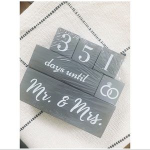 Wedding countdown blocks
